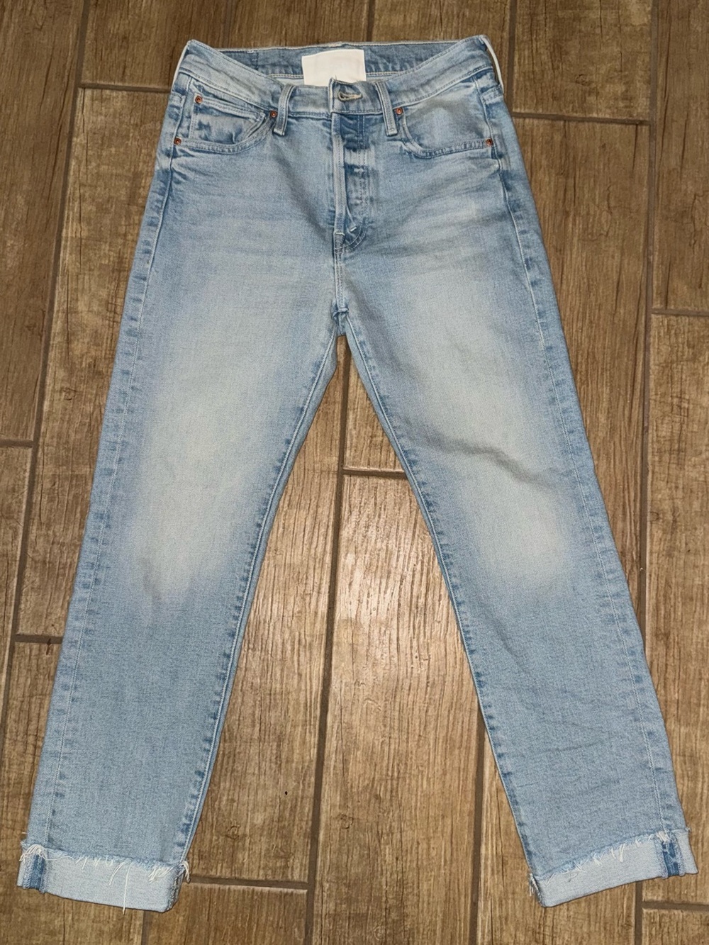 MOTHER Superior The Scrapper Cuff Ankle Fray Jeans